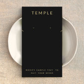 Ecran de collier d'oreille moderne noir