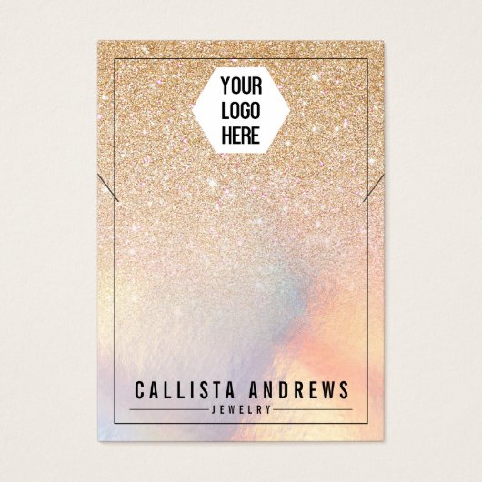 Écran de collier logo Iridescente Parties scintill (Devant)