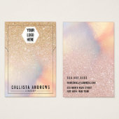 Écran de collier logo Iridescente Parties scintill (Devant & derrière)