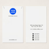 Écran de collier Pendentif personnalisé blanc Ajou (Devant & derrière)