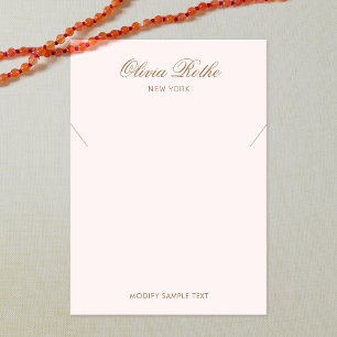 Écran de collier rose clair vintage Script