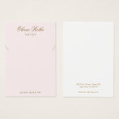 Écran de collier rose clair vintage Script (Devant & derrière)