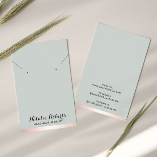 Écran de collier rose Gold Border Jewelry