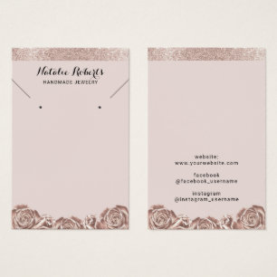 Écran de collier rose or fleuri