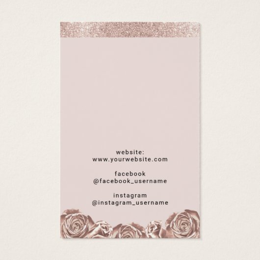 Écran de collier rose or fleuri (Dos)