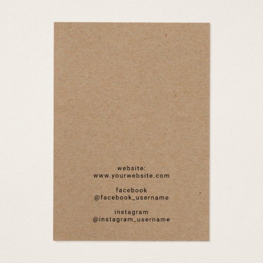 Écran de collier Rustique Kraft (Dos)