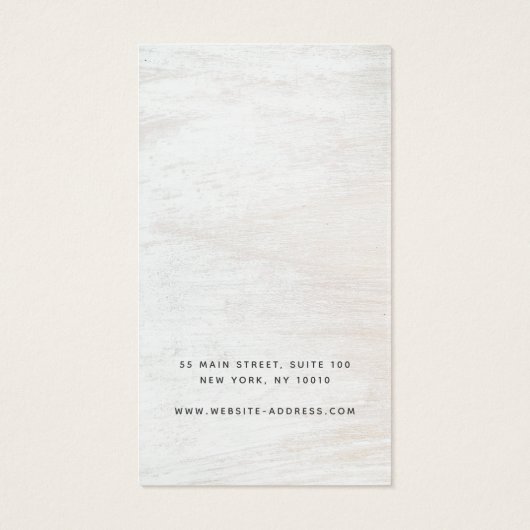 Écran de collier simple en bois blanc (Dos)