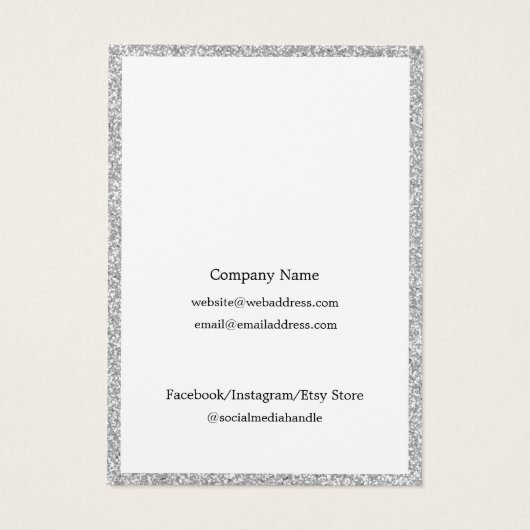 Écran de collier simple Logo d'entreprise Argent (Dos)