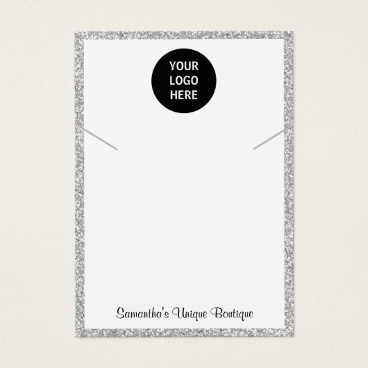 Écran de collier simple Logo d'entreprise Argent (Devant)