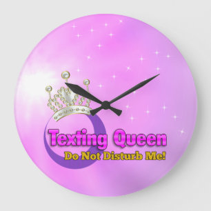 Écran de grande horloge ronde Queen