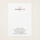 Écran de la typographie rose Monogramme Logo Clips (Dos)