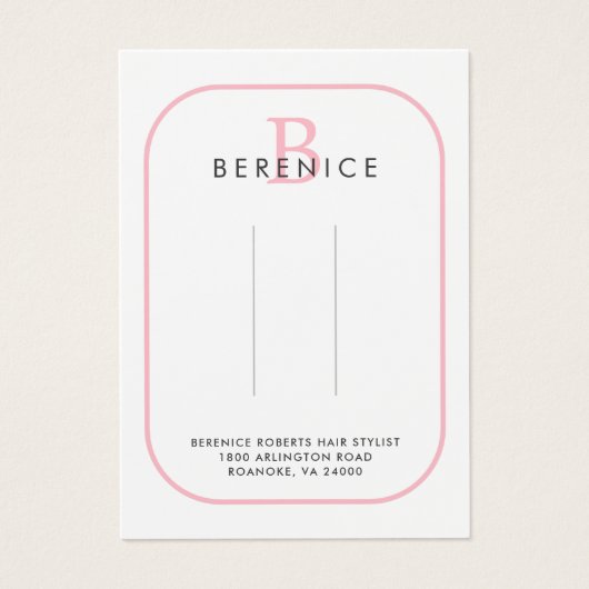 Écran de la typographie rose Monogramme Logo Clips (Devant)