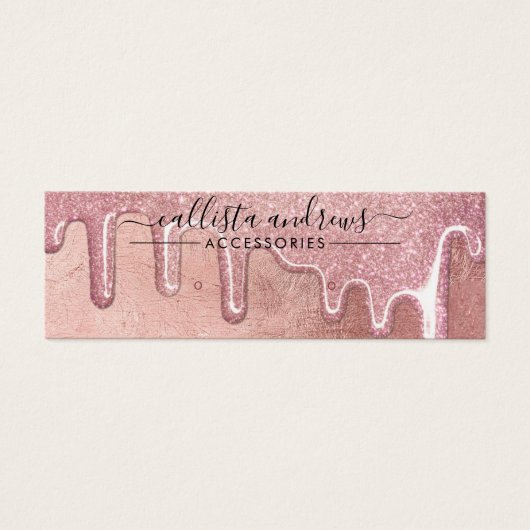 Écran de Parties scintillant épaisse Rose de verre (Devant)