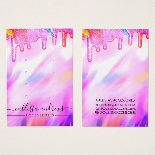 Écran de Parties scintillant Holographique Unicorn (Devant & derrière)