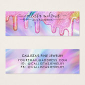 Écran de Parties scintillant Holographique Unicorn (Devant & derrière)