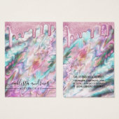 Écran de Parties scintillant Turquoise rose Pearl  (Devant & derrière)