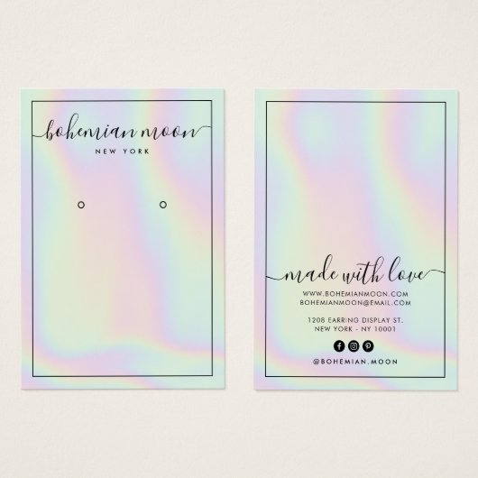 Écran d'écoute de script holographique moderne (Devant & derrière)