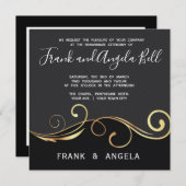 ÉCRAN D'OR ET INVITATION NOIRE FUMÉE (Devant / Derrière)