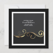 ÉCRAN D'OR ET INVITATION NOIRE FUMÉE (Dos)