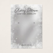 Écran d'oreille à code QR festif de flocons d'arge (Devant)