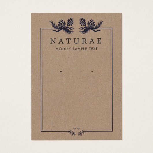 Écran d'oreille à cônes de pin rustique (Devant)