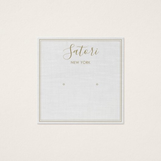 Écran d'oreille à la signature de lin gris clair (Devant)