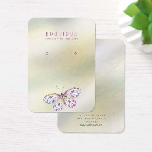 Écran d'oreille à l'aquarelle Pearl Butterfly (Bureau)