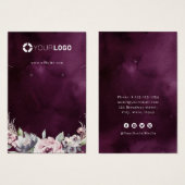 Écran d'oreille à logo personnalisé rose pourpre (Devant & derrière)