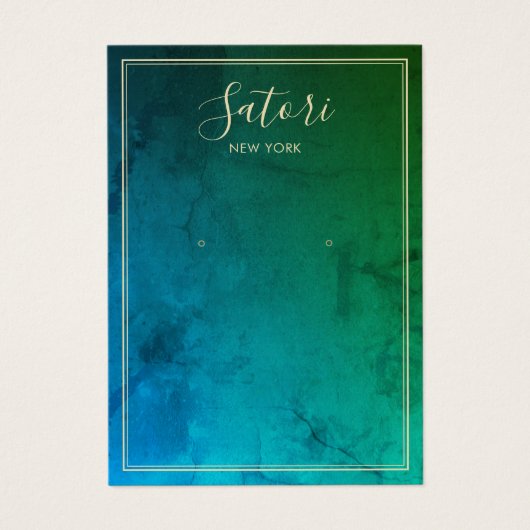 Écran d'oreille Abstrait bleu vert (Devant)