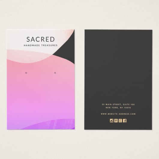 Écran d'oreille Abstrait rose moderne (Devant & derrière)