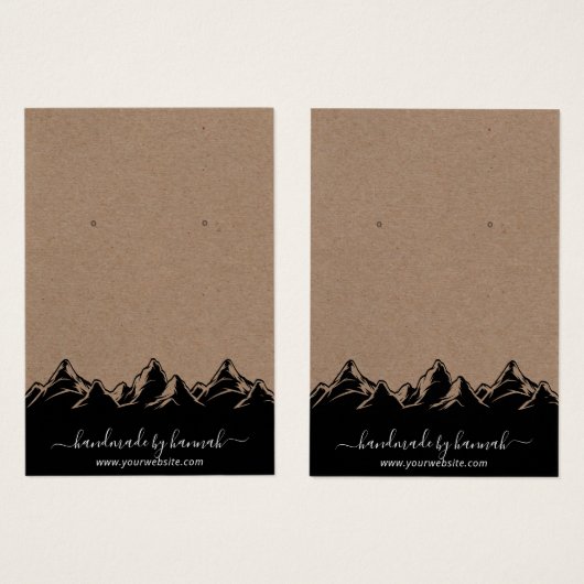 Ecran d'oreille artisanal Rustic Mountains Skyline (Devant & derrière)