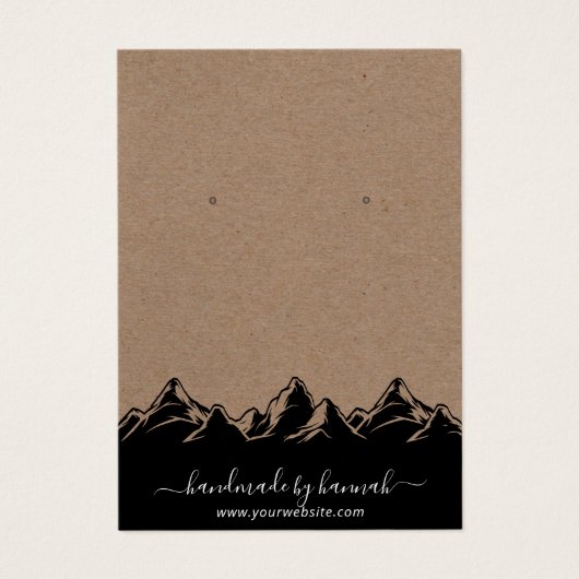 Ecran d'oreille artisanal Rustic Mountains Skyline (Devant)