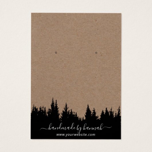 Écran d'oreille artisanal Rustique Kraft Forest (Dos)