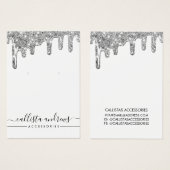 Écran d'oreille blanc Parties scintillant argentée (Devant & derrière)