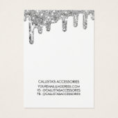 Écran d'oreille blanc Parties scintillant argentée (Dos)