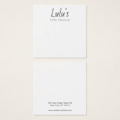 Écran d'oreille blanc très simple (Devant & derrière)