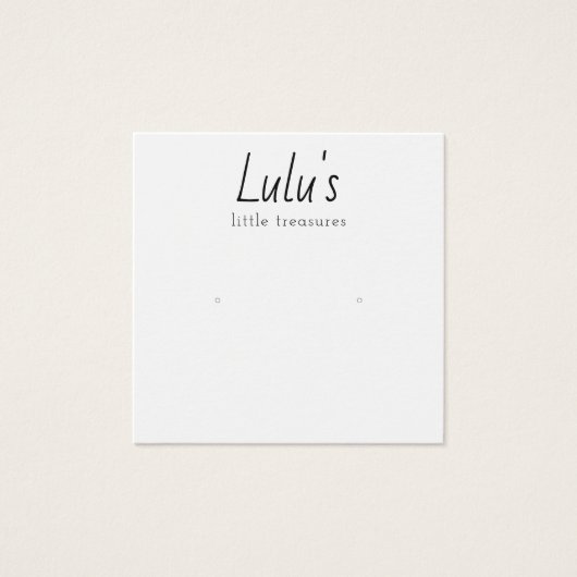 Écran d'oreille blanc très simple (Devant)