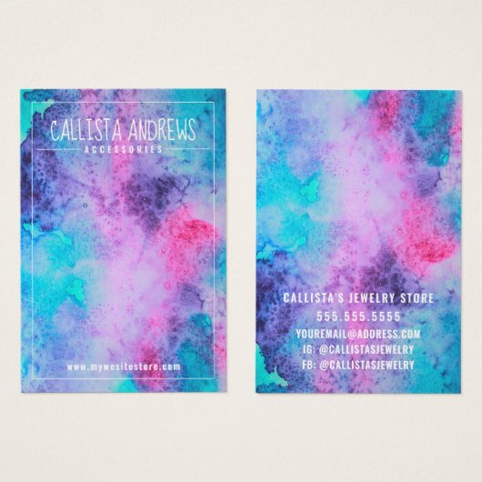 Écran d'oreille bleu rose salé (Devant & derrière)