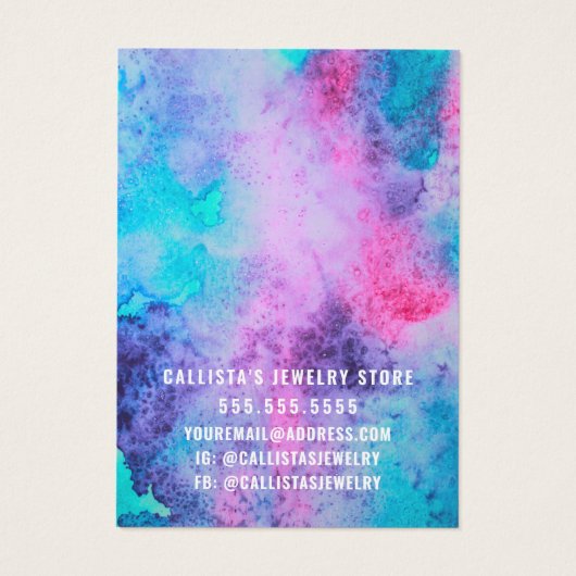 Écran d'oreille bleu rose salé (Dos)