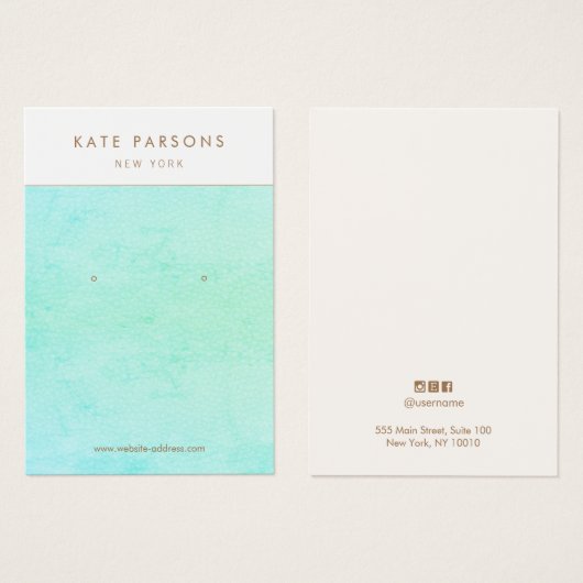 Écran d'oreille bleu turquoise Aqua (Devant & derrière)