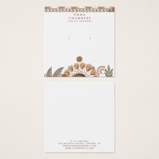 Écran d'oreille Boho Terracotta (Devant & derrière)