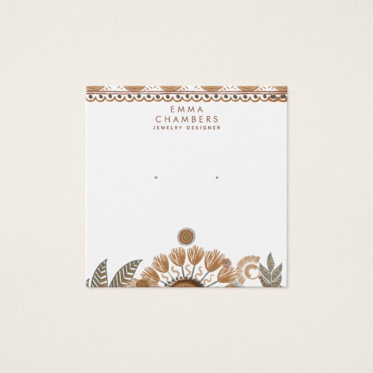 Écran d'oreille Boho Terracotta (Devant)