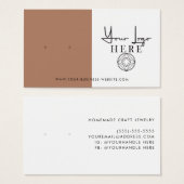 Écran d'oreille Brown logo blanc Sienna minimal (Devant & derrière)