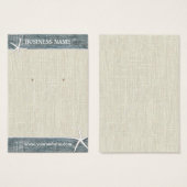 Écran d'oreille Burlap rustique et Starfish en boi (Devant & derrière)