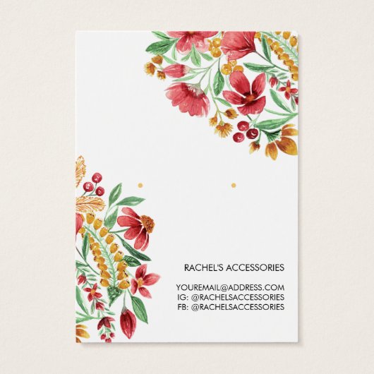 Écran d'oreille couleur rouge rose jaune d'été (Dos)