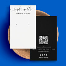 Écran d'oreille de code QR de script noir blanc