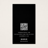 Écran d'oreille de code QR de script noir blanc (Dos)