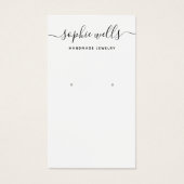 Écran d'oreille de code QR de script noir blanc (Devant)