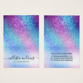 Écran d'oreille de Parties scintillant bleu violet (Devant & derrière)