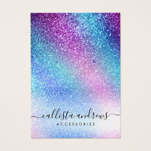 Écran d'oreille de Parties scintillant bleu violet (Devant)